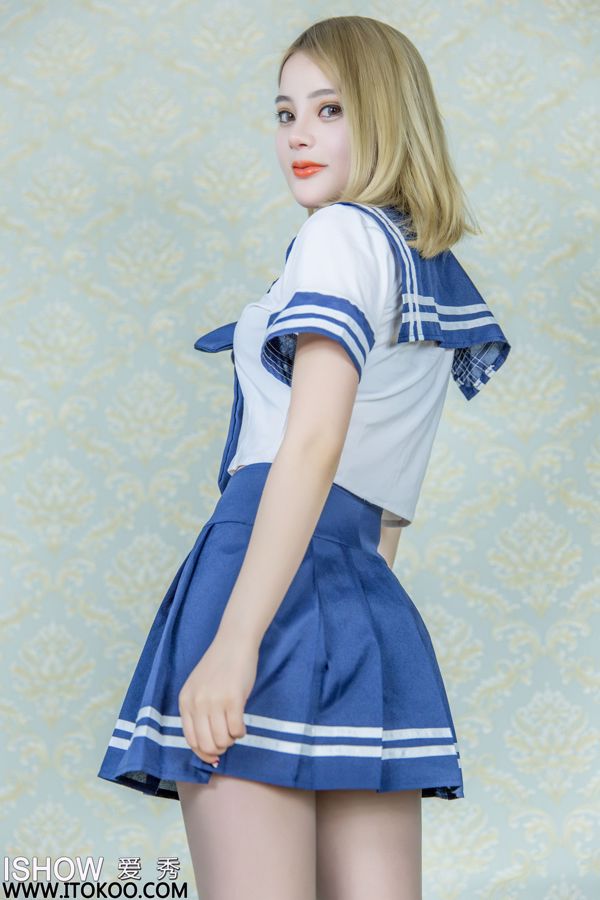 Michelle "Blue Sailor Suit + Ultra-thin Grey Silk Tights" [ISHOW Love Show] NO.097