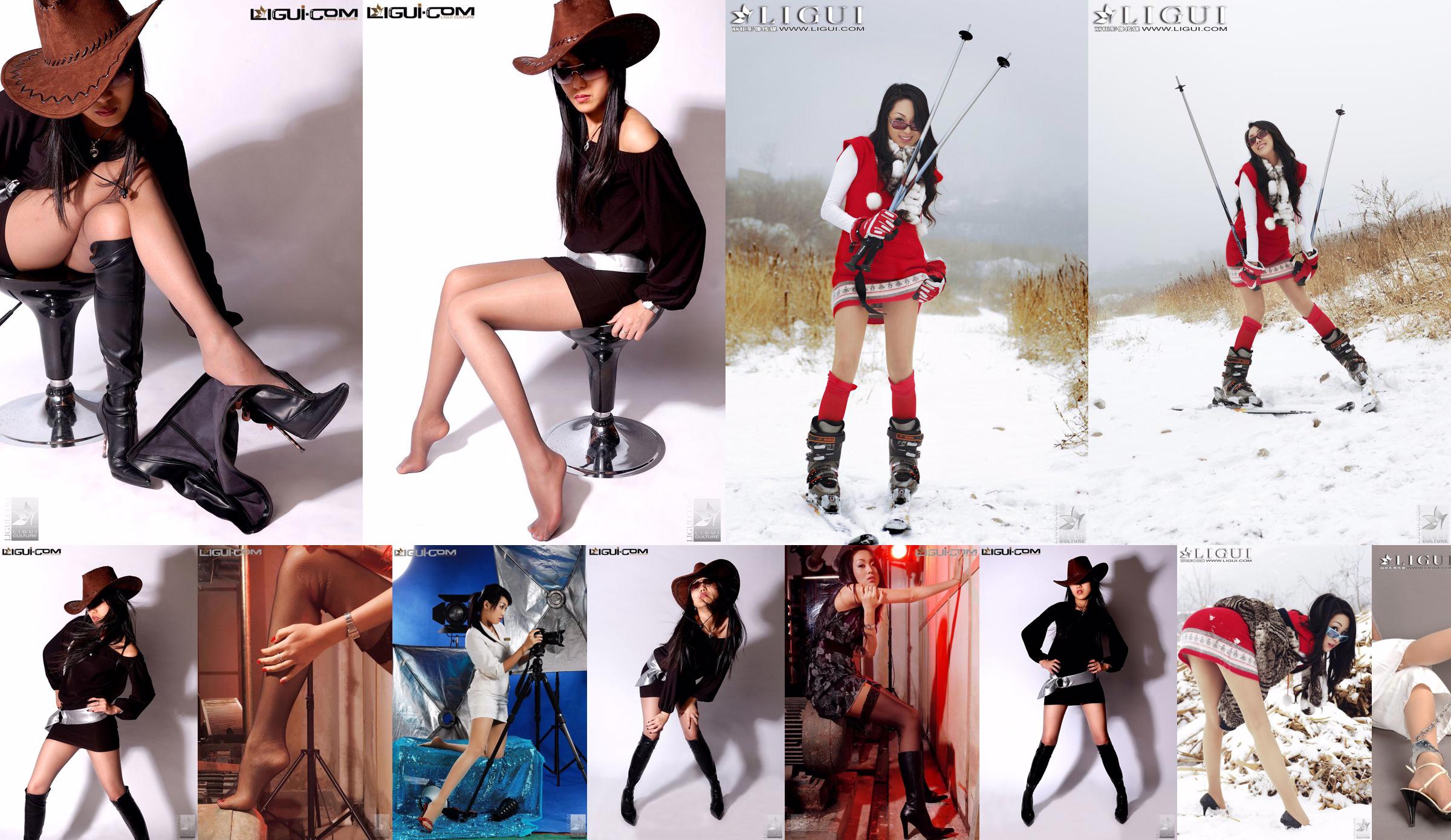 นางแบบลินดา "Snow Girl Silk Foot Show" คอลเลกชันบนและล่าง [丽柜 LiGui] รูปถ่ายขาและเท้าหยกที่สวยงาม No.8feaf9 หน้า 1