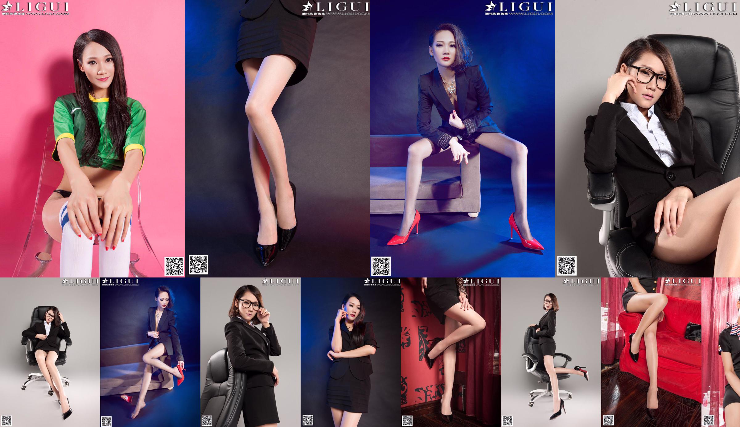 Model Mandy's „Queen of Grey Silk High Heels” Kolekcja pierwsza, środkowa i dolna [丽 柜 LiGui] Zdjęcie pięknych nóg i nefrytowych stóp No.ec7c22 Strona 1