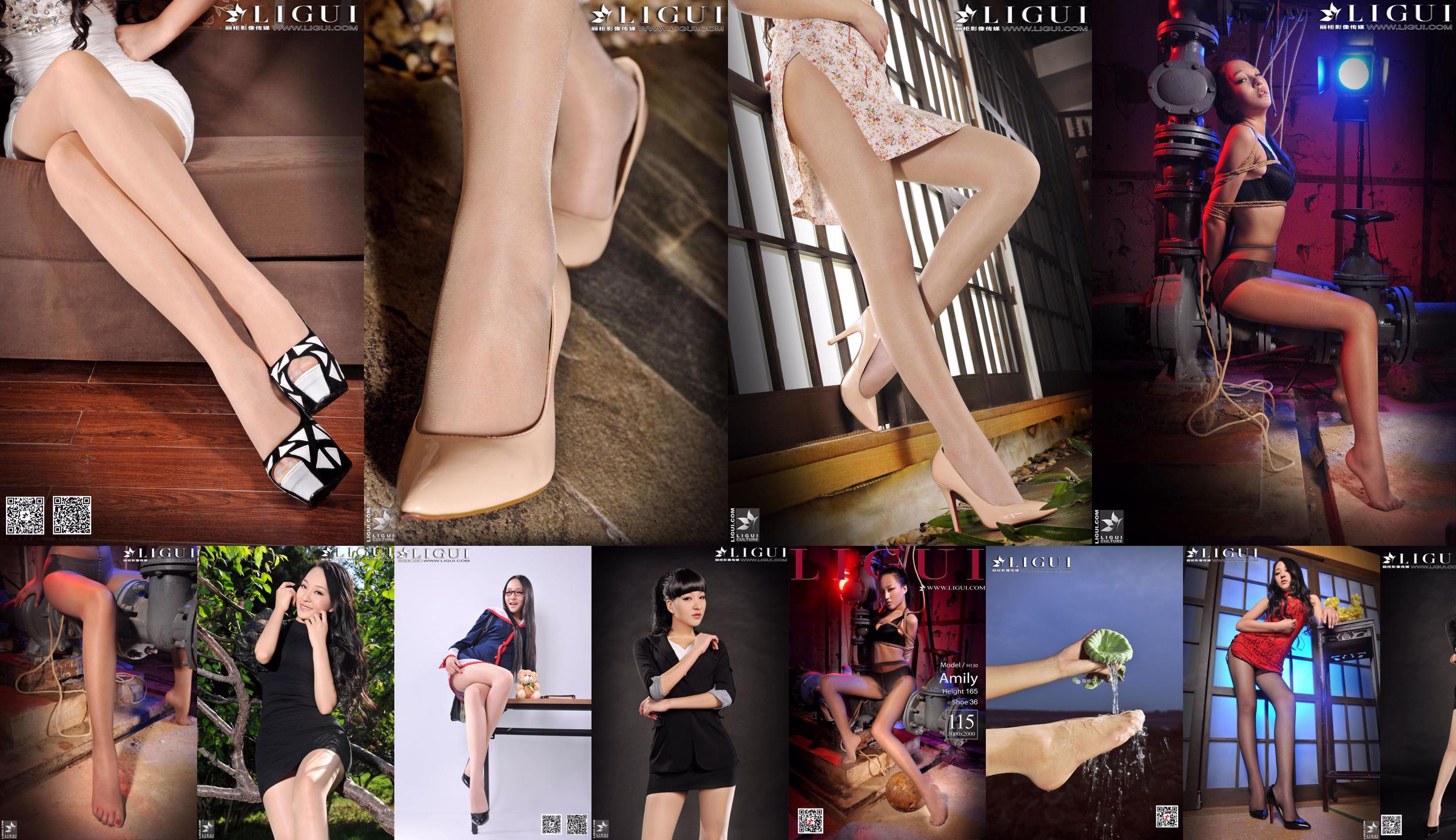 Model Amily "Long Legs Meat Stockings High Heel OL Beauty" [丽 柜 LiGui] Piękne nogi i nefrytowa stopa No.802bc3 Strona 1