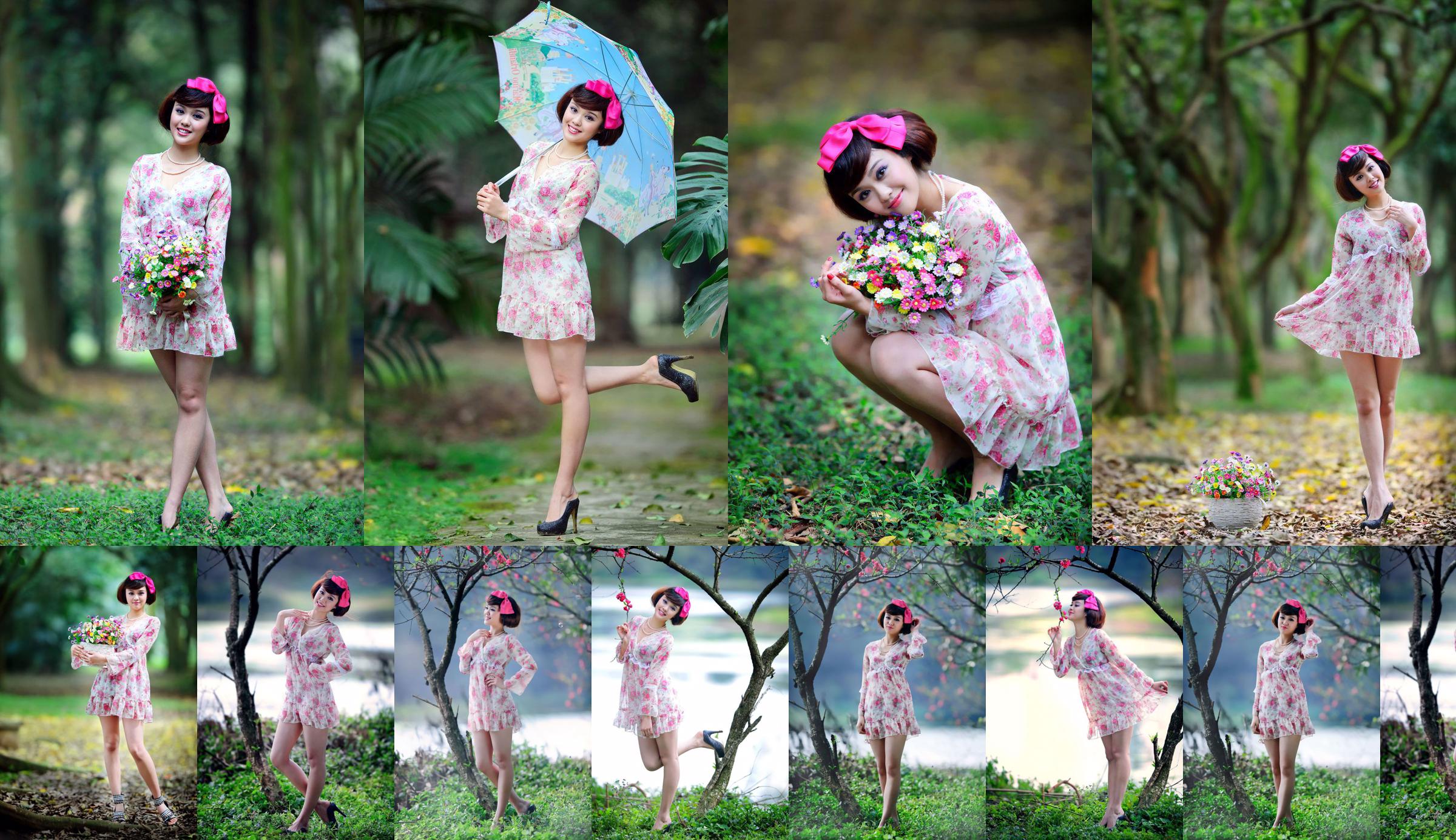 Taiwanees meisje Yin Zhi "Buiten fotograferen van prachtige kleurenjurken" No.f59eb6 Pagina 1