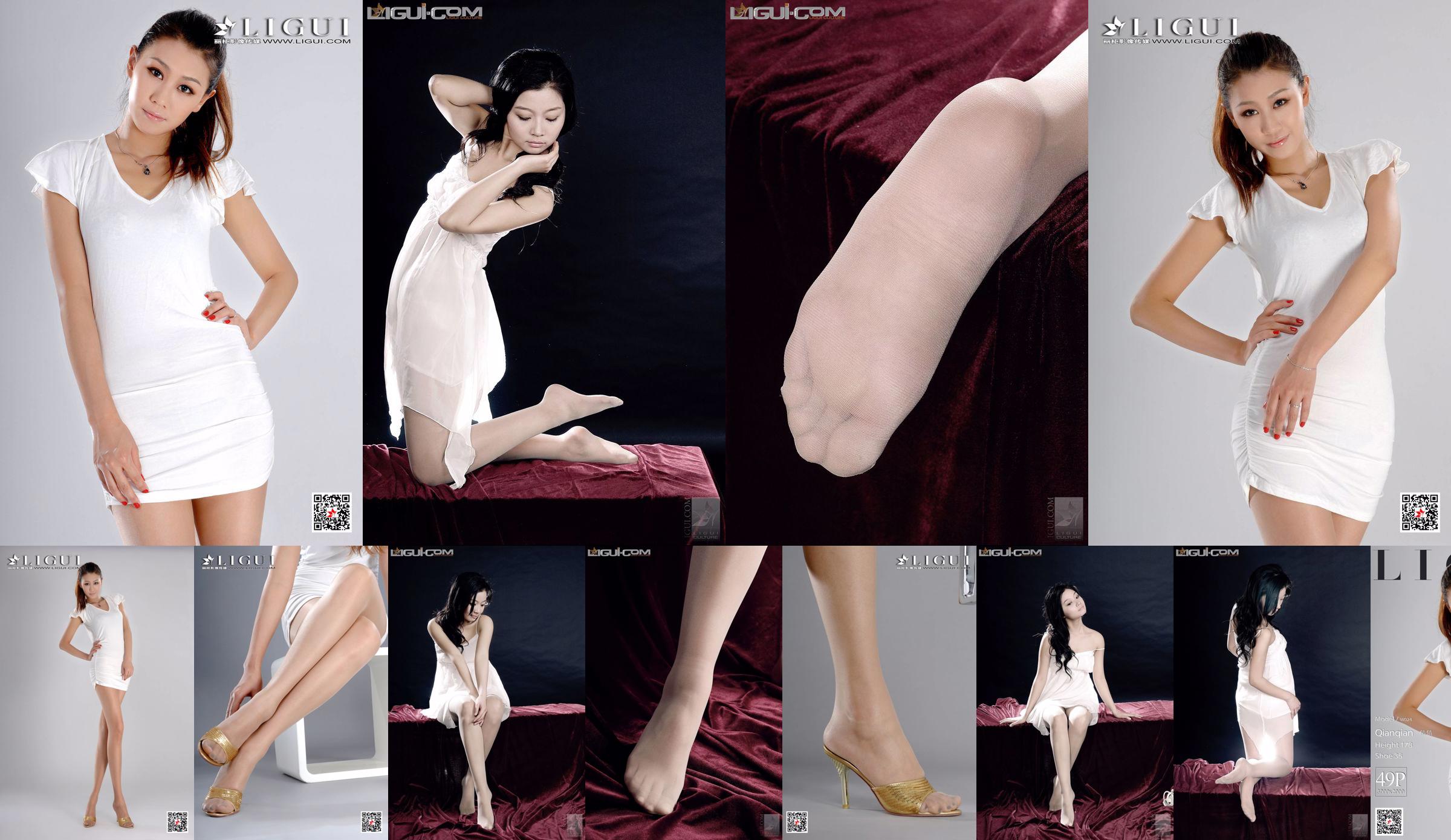 นางแบบ Qianqian "สาวสวยเย็นชา" [丽柜 LiGui] Silk Foot Photo Picture No.2c5621 หน้า 1