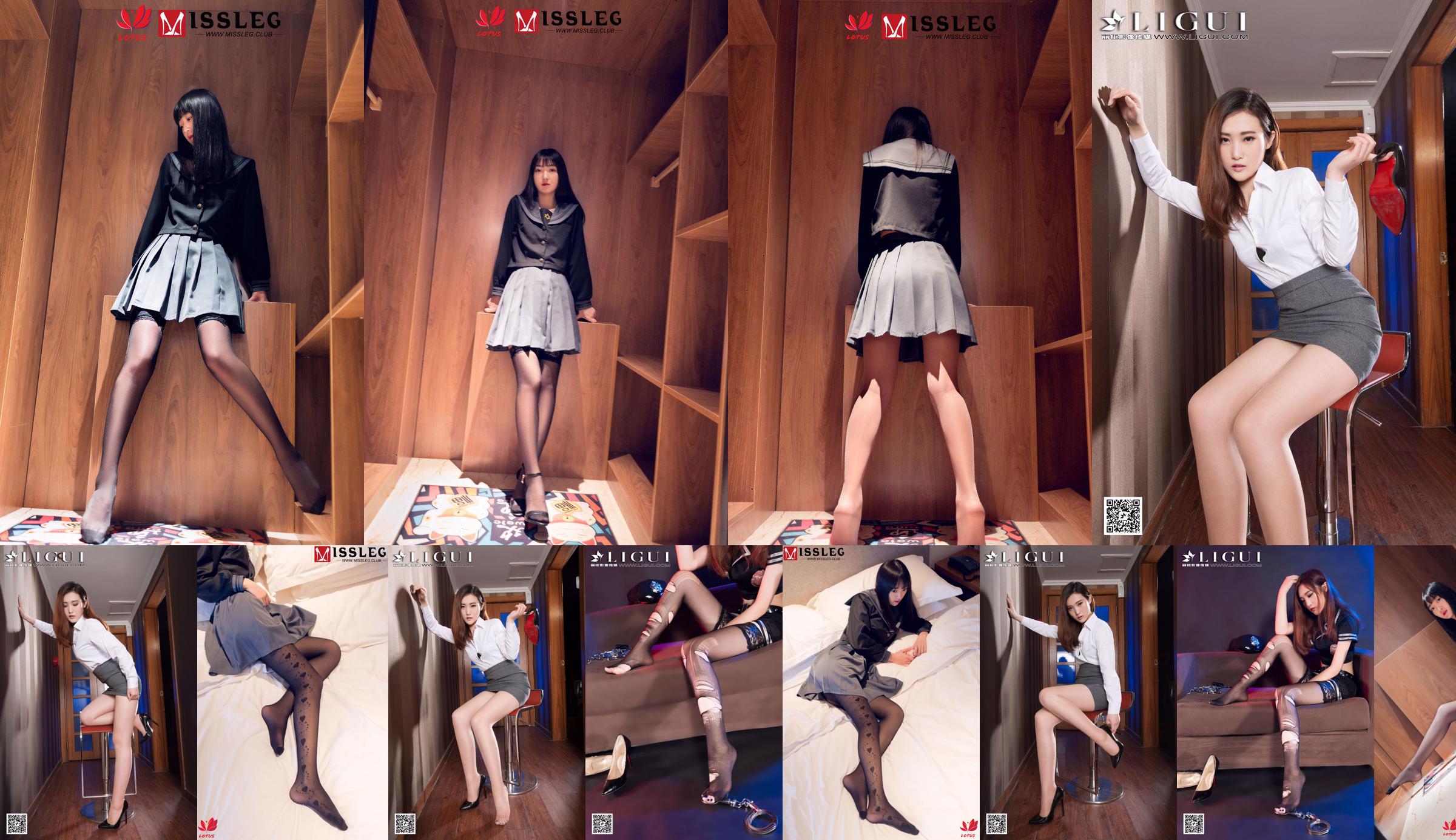Janji Model "Polisi wanita sutra hitam dalam belenggu dan kaki sutra" [丽 柜 贵 足 LiGui] Foto kaki dan kaki giok yang indah No.9fb55c Halaman 1