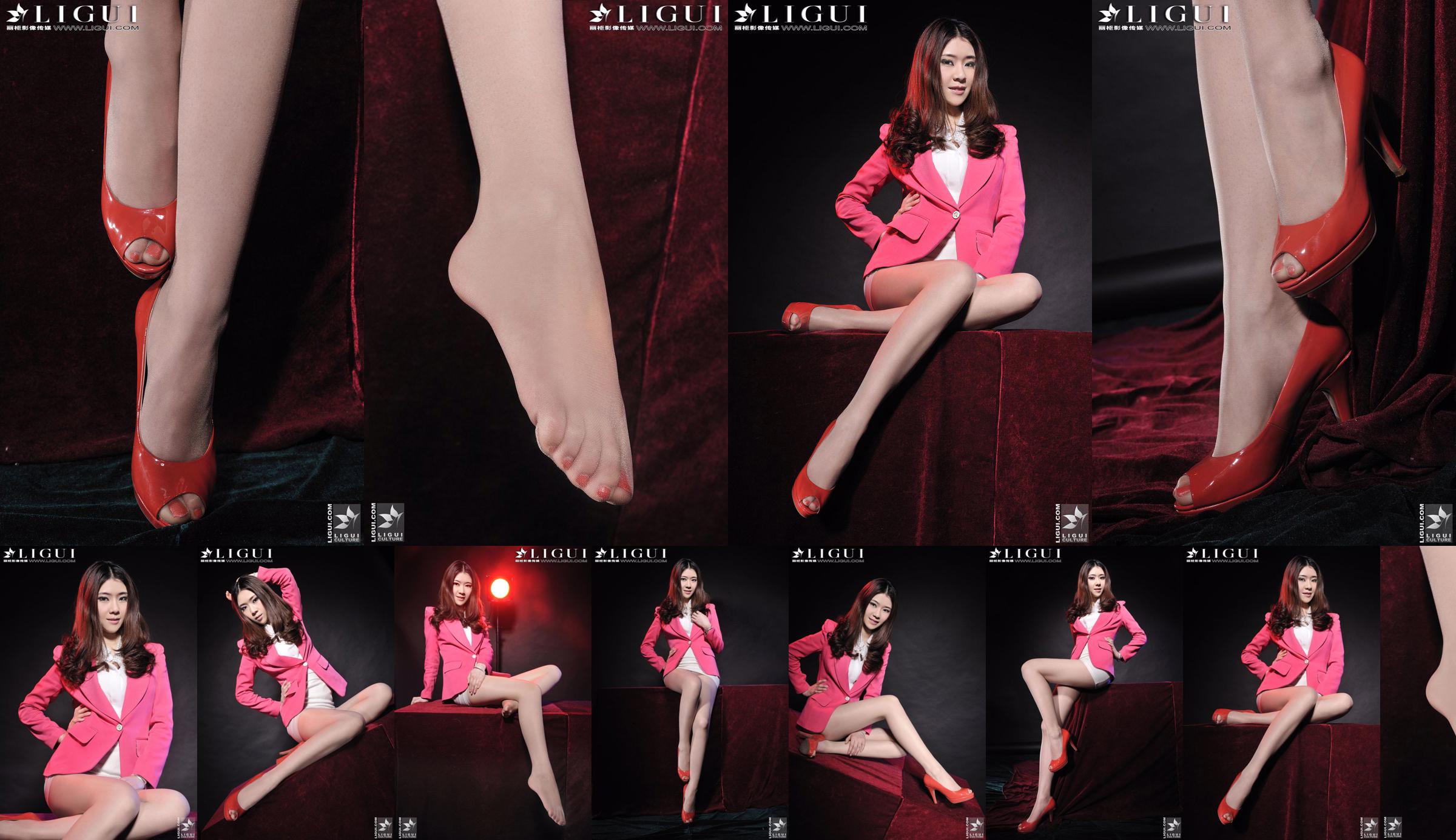 Модель Ченчен "Красная девушка на высоких каблуках" [丽 柜 LiGui] Красивые ножки и нефритовые ступни фото картинка No.453b41 Страница 11