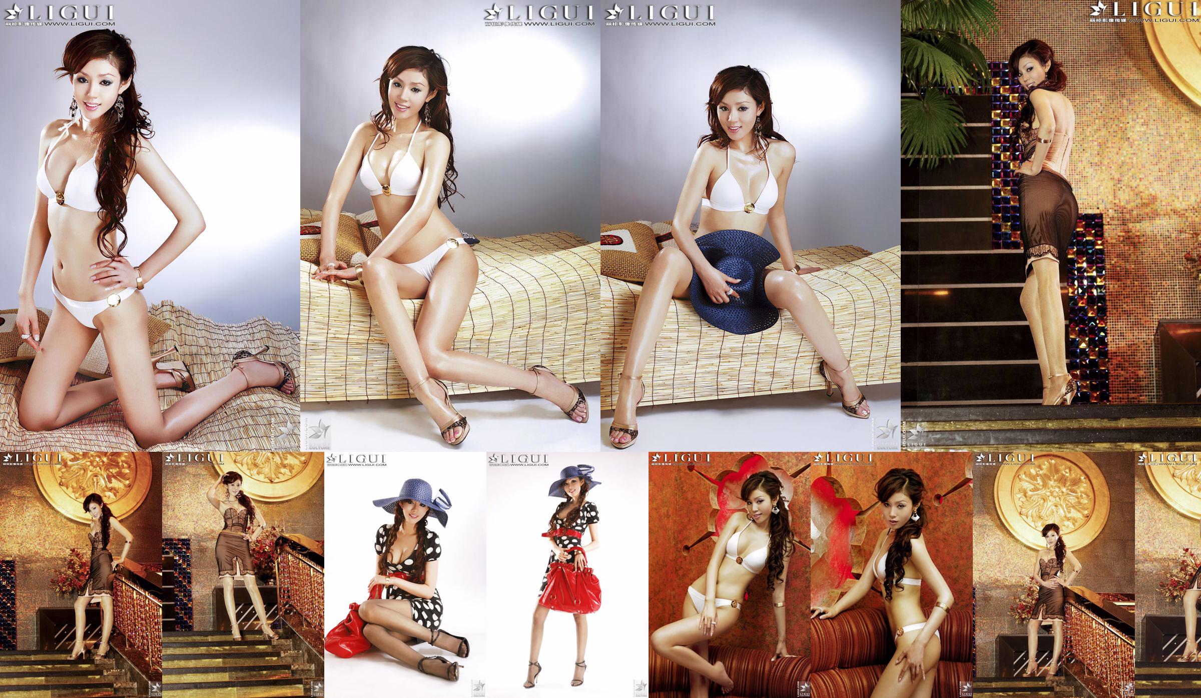 [丽 柜 LiGui] "Bikini + Robe" du modèle Yao Jinjin, belles jambes et pieds soyeux Photo Picture No.e1354a Page 25
