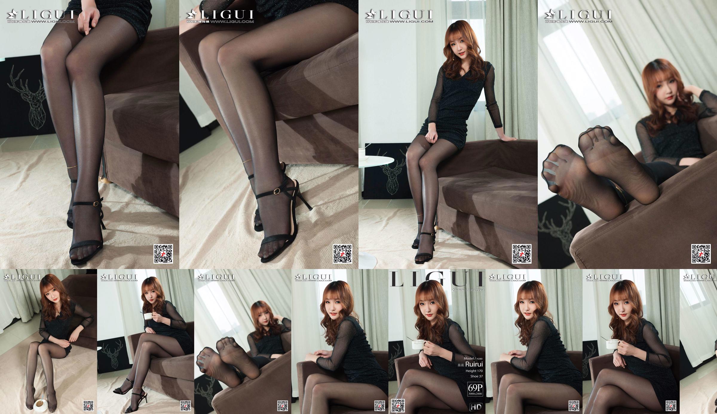 Người mẫu Ruirui "Đôi chân đẹp và đôi chân ngọc bích trong vớ đen" [Ligui Ligui] No.f72f2d Trang 10