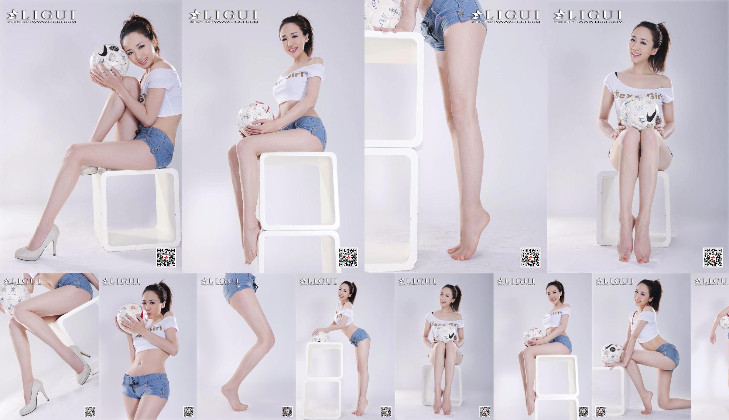 Modelo Qiu Chen "Super Short Hot Pants Football Girl" [LIGUI] No.229fcf Página 10
