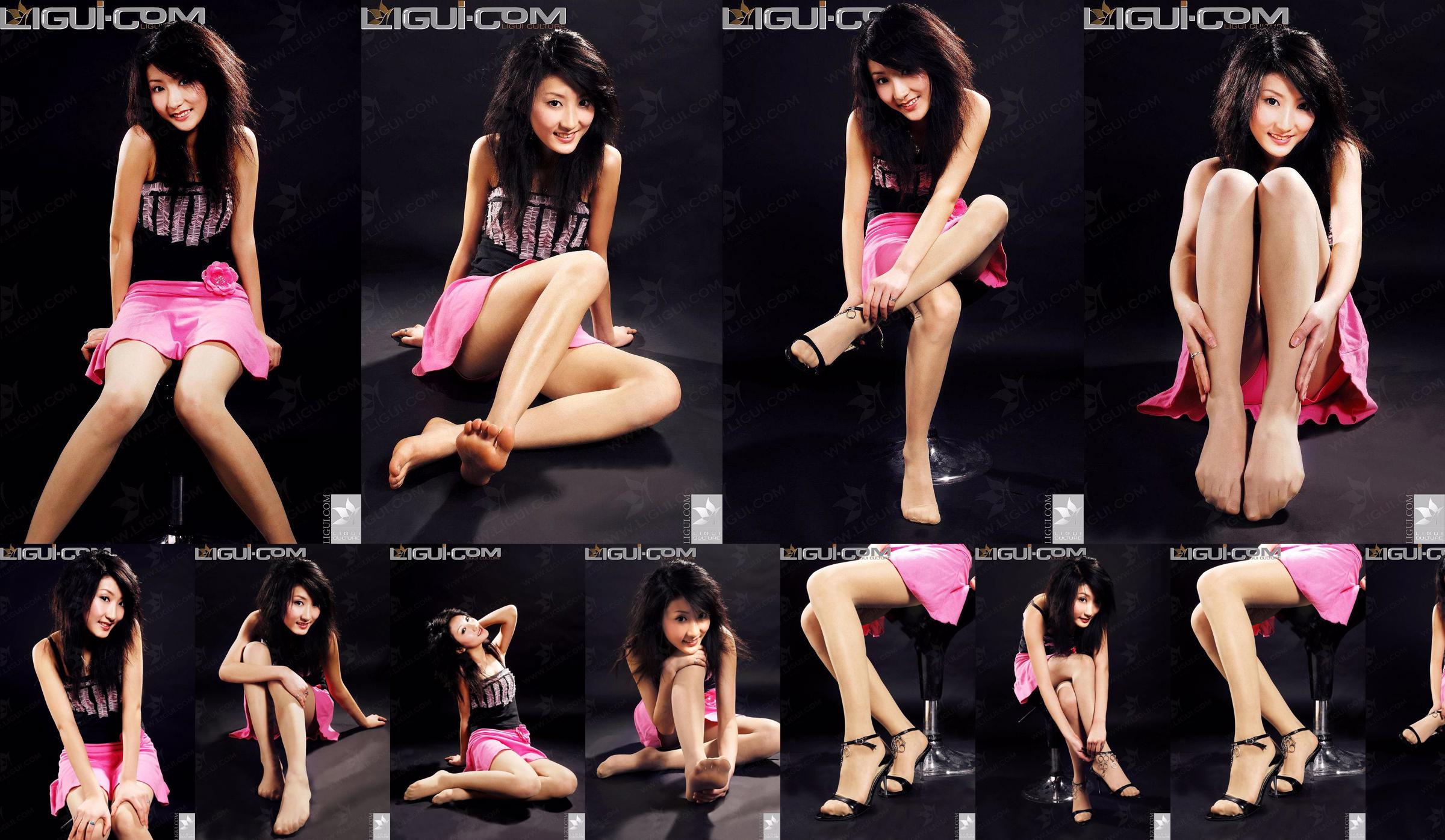 Model Chen Jiaqi "Fell Down The Pink Garment Skirt" Zijden voet foto foto [丽 柜 LiGui] No.04278f Pagina 1
